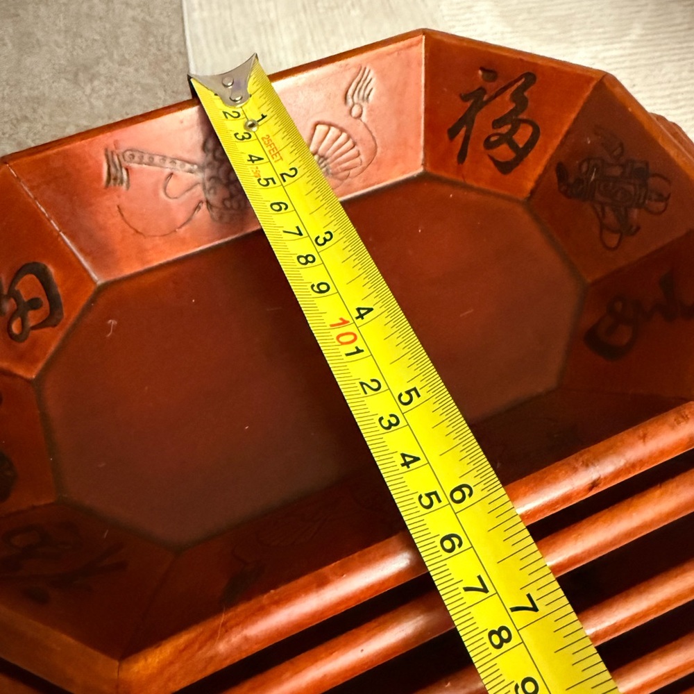 Hexagonal Wooden Stackable serving Trays - Picture 4 of 5